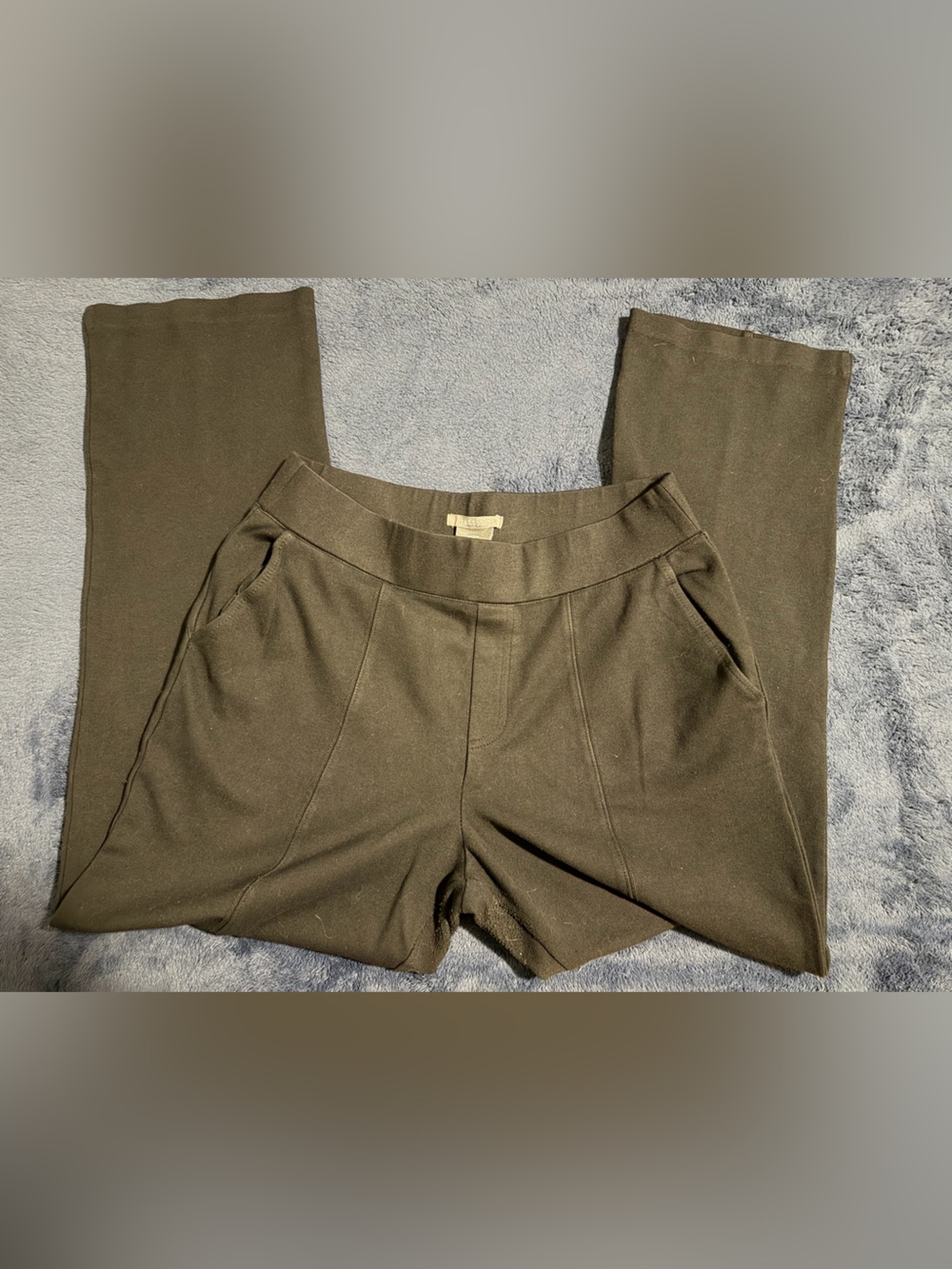 Matty M Black Cropped Ponte Pull-On Pants